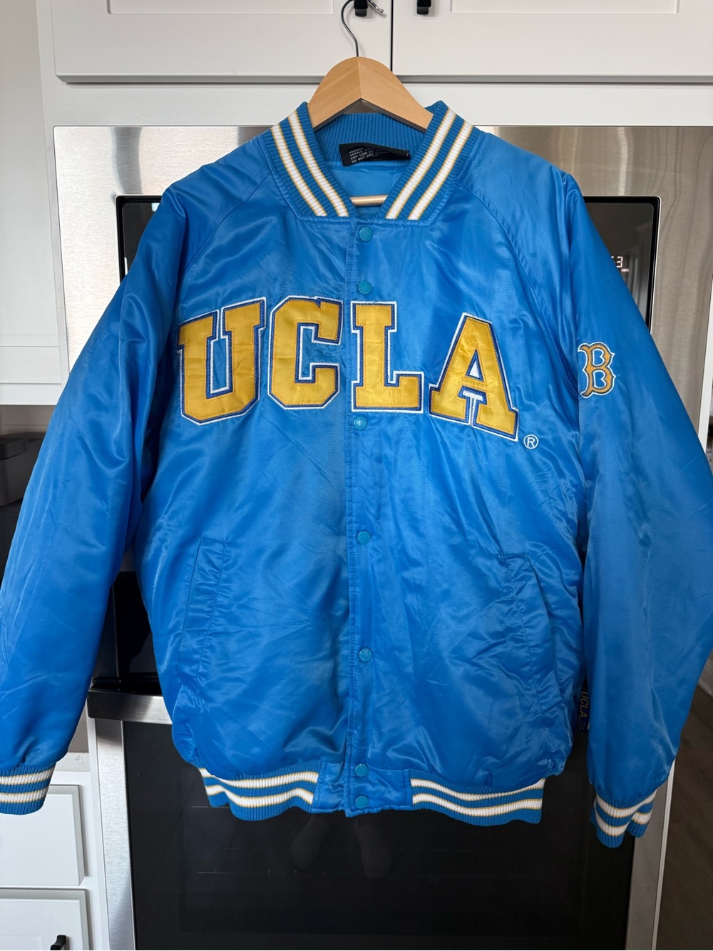 Creation of Demand UCLA satin bomber jacket
